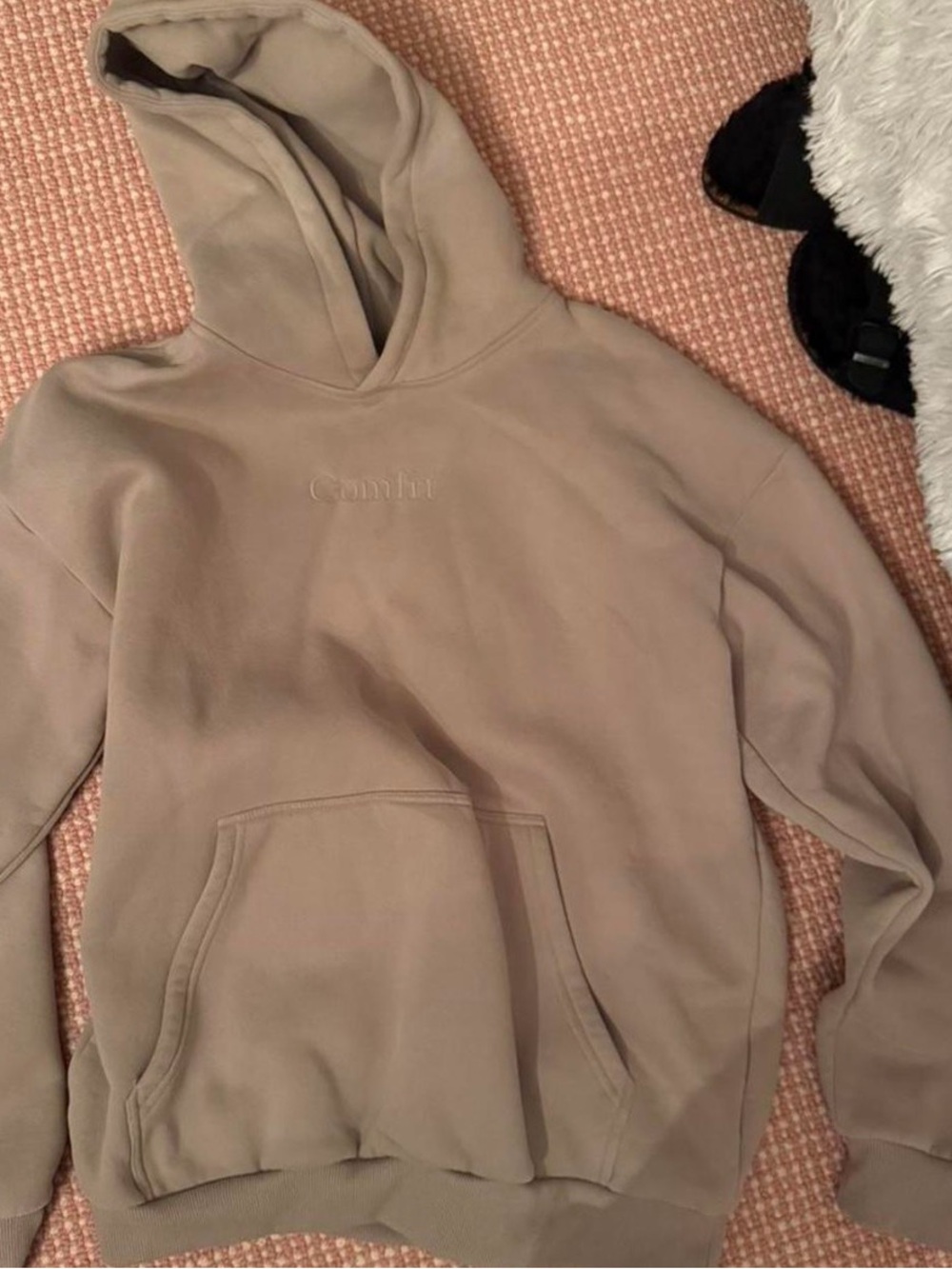 Comfy Neutral Beige Pullover Hoodie